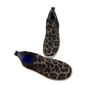 ROTHY'S Chelsea Wildcat Leopard Print Slip on Ankle Boots Booty Size 7